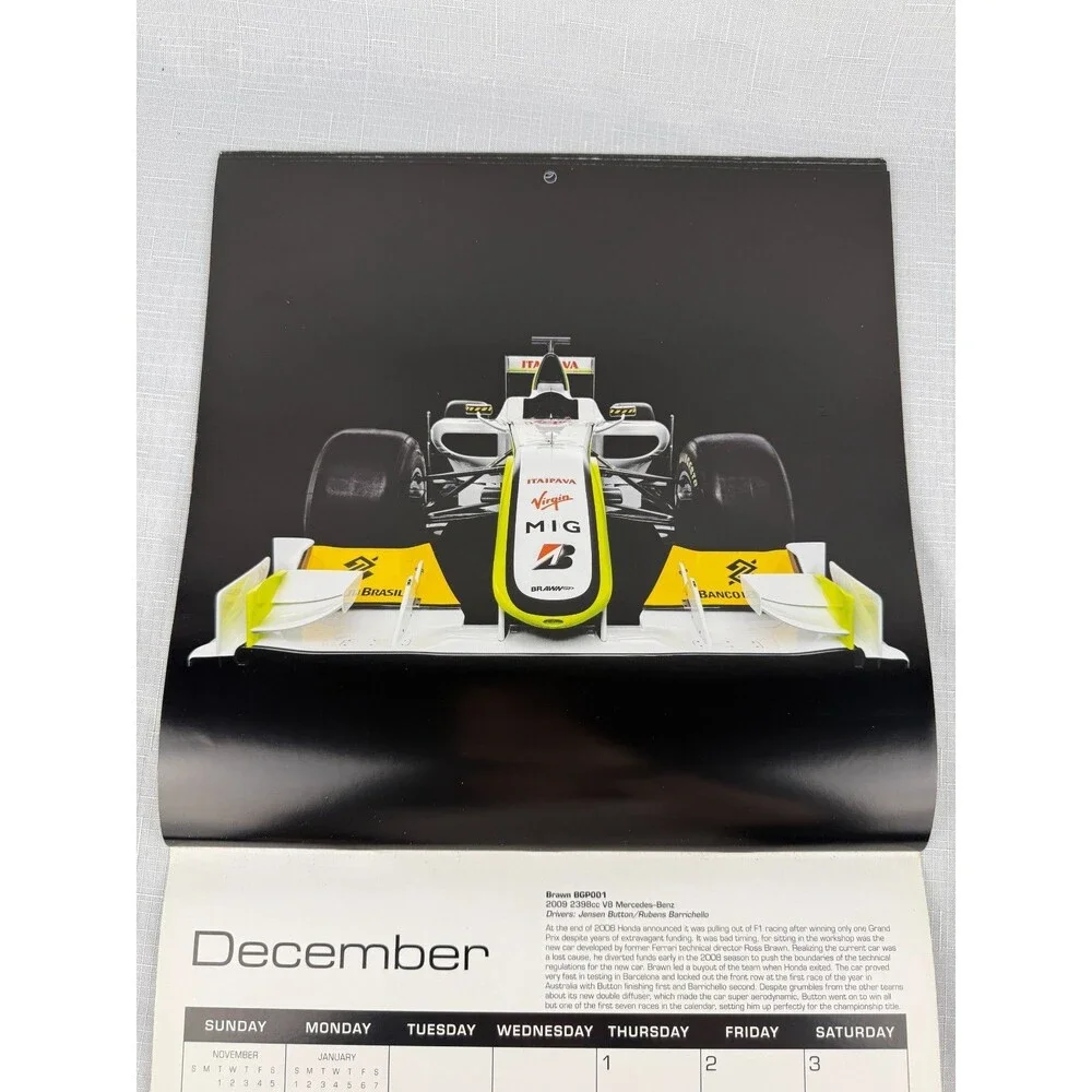 2016 the art of the formula 1 race car calendar